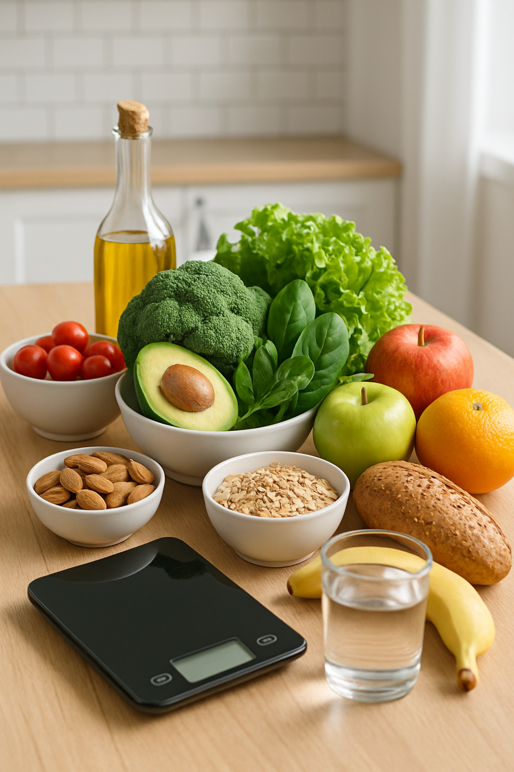 A person using the SnapEat AI app on their phone to track the calories of a healthy meal.