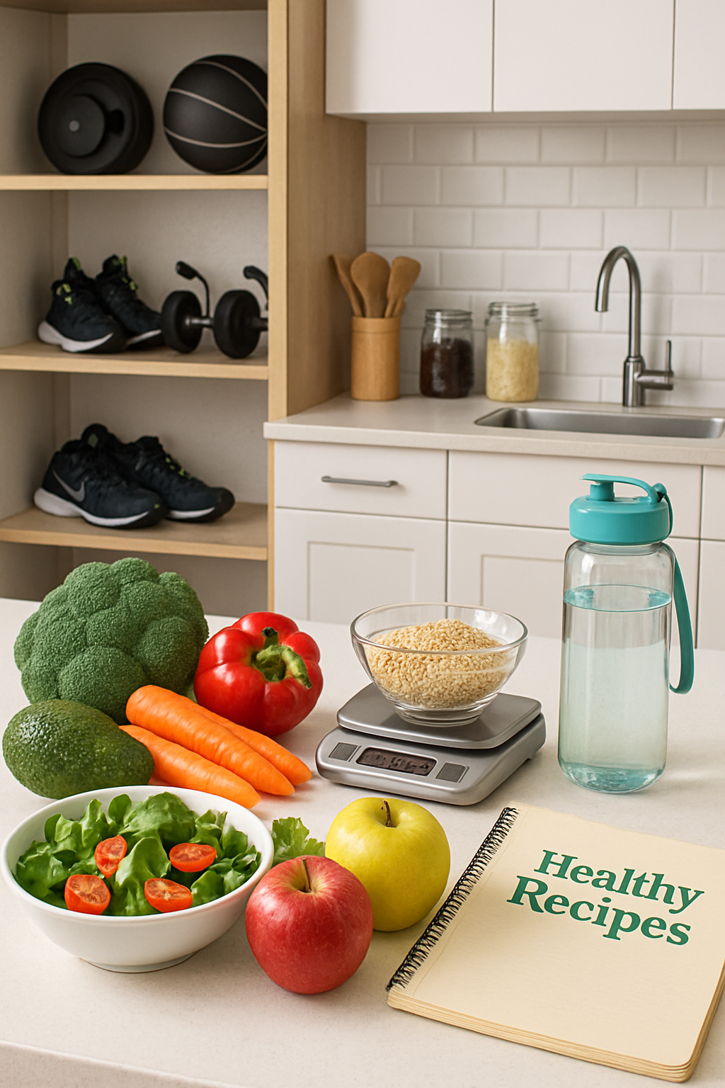 A person using the SnapEat AI app on their phone to track the calories of a healthy meal.