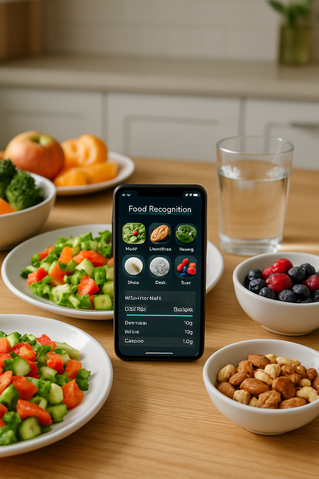 Real Madrid's Federico Valverde discussing his nutrition with the SnapEat AI food coach app.