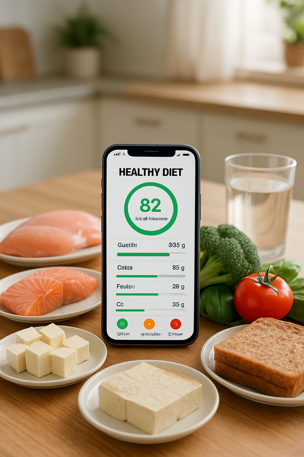 A smartphone screen displaying the SnapEat AI app interface analyzing a photo of a healthy meal for the #carterefe Challenge.