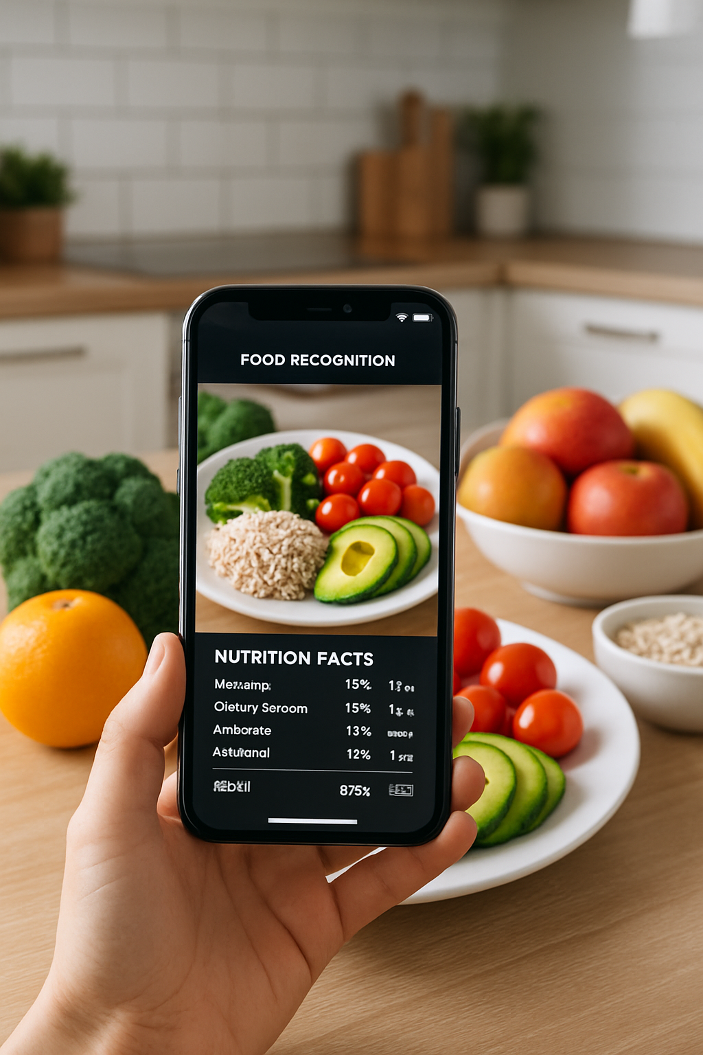 SnapEat AI food recognition app interface for smarter eating by Mustapha Kharbouch