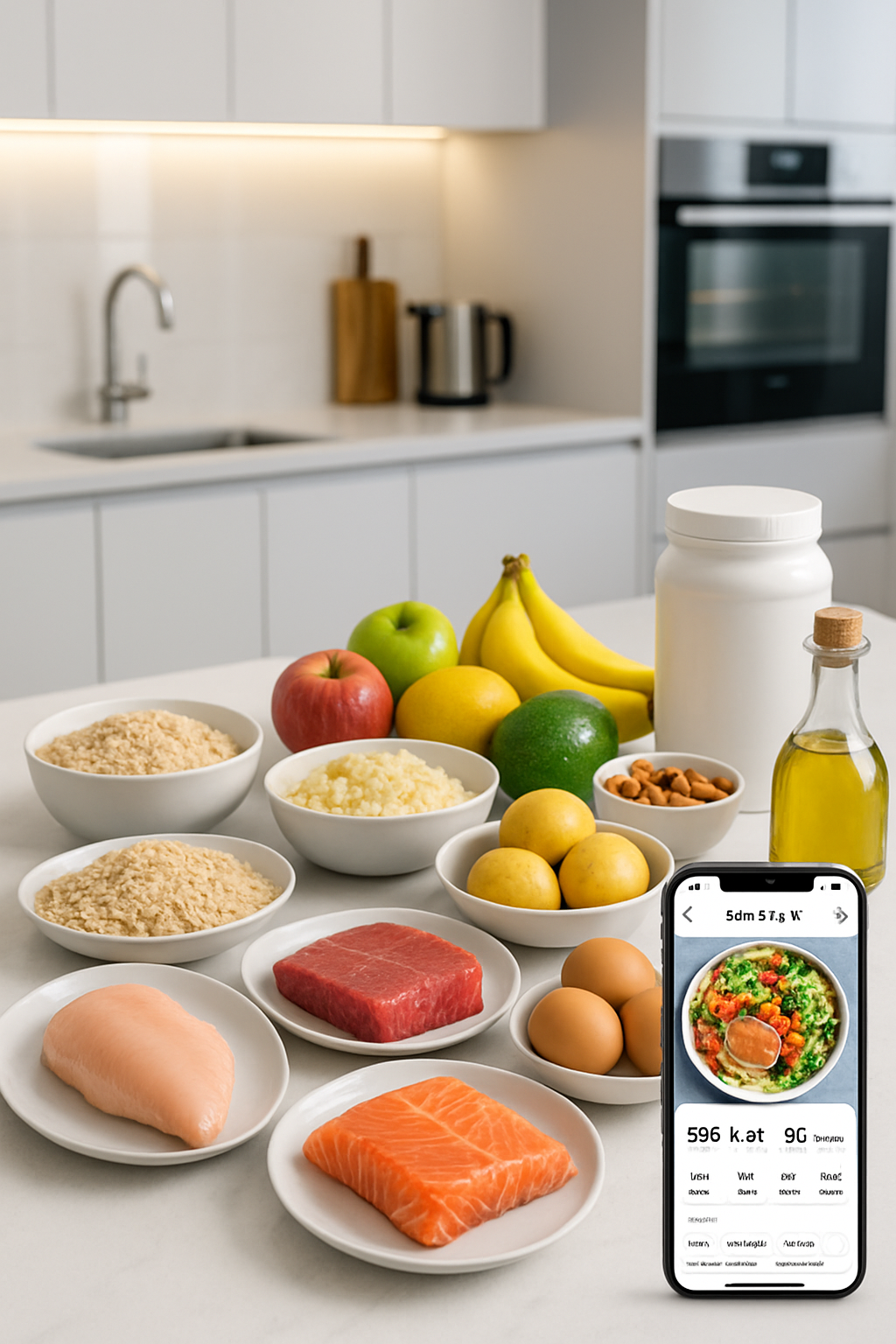 Man using the SnapEat AI nutrition tracking app on his phone to log a meal by photo after a workout
