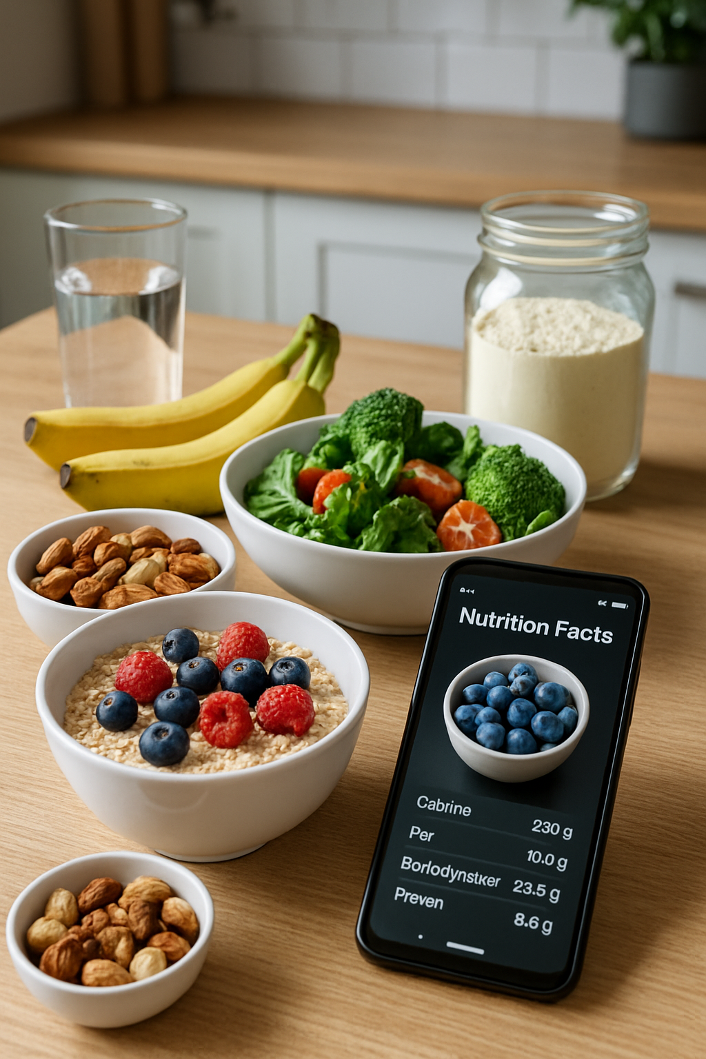 Athlete using the SnapEat AI nutrition coach app on their phone to track a meal and optimize sport performance.