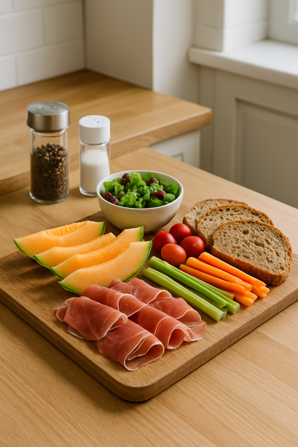 A person using the SnapEat AI app on their smartphone to take a picture of a healthy meal.