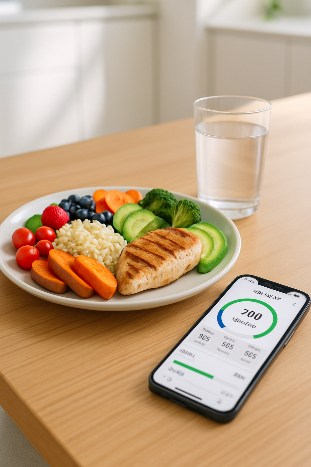 A basketball player mid-game contrasted with a healthy meal, illustrating the concept of sports nutrition and fueling like a champion with SnapEat AI.