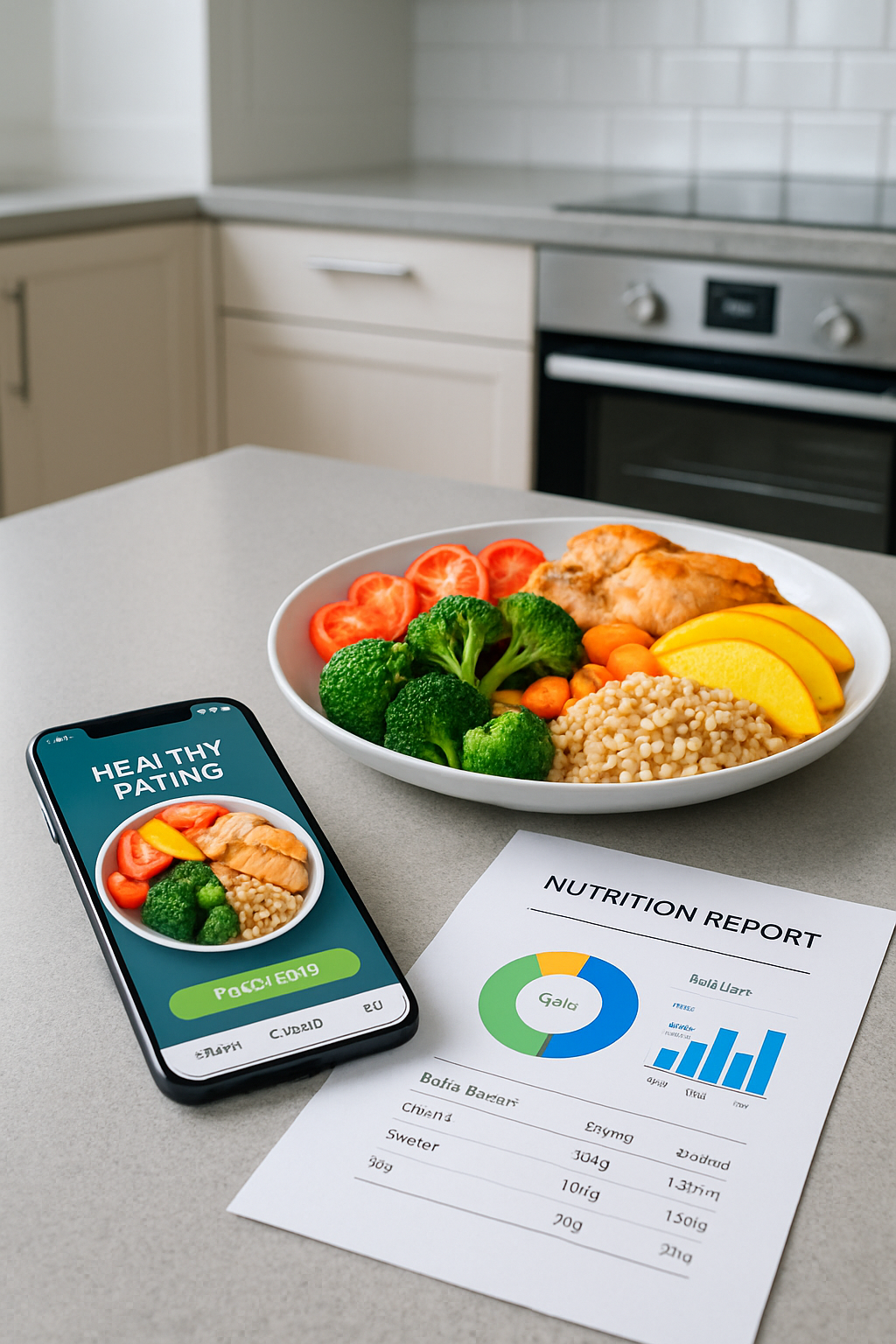 A person snapping a photo of their healthy meal with the SnapEat AI food tracker app to achieve their New Year 2026 health goals.