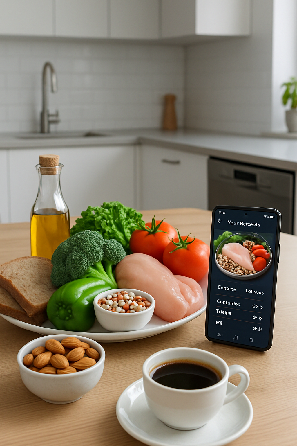 AI food tracking coach app demonstrating how to snap a photo of a meal to instantly get calorie and macro counts.