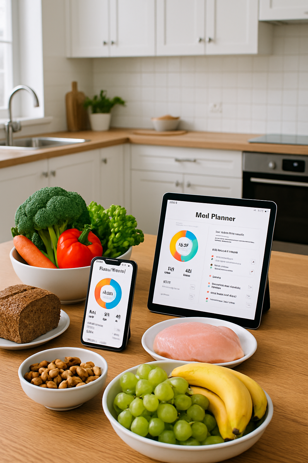 SnapEat AI healthy eating app analyzing meal on smartphone for personalized nutrition tracking