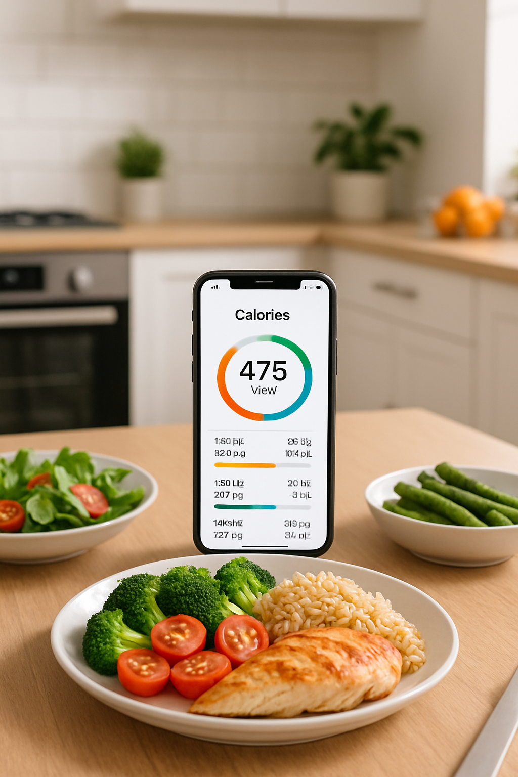 A person using the SnapEat AI food recognition app on their phone to track a healthy meal for the #sudangurung Challenge.