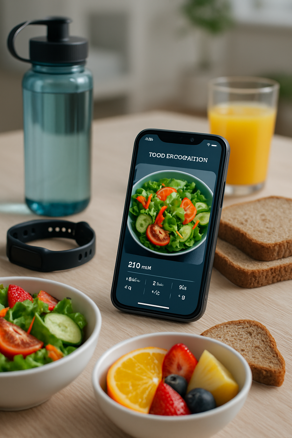 SnapEat AI food recognition app interface demonstrating nutrition tracking inspired by #realbetis athletes
