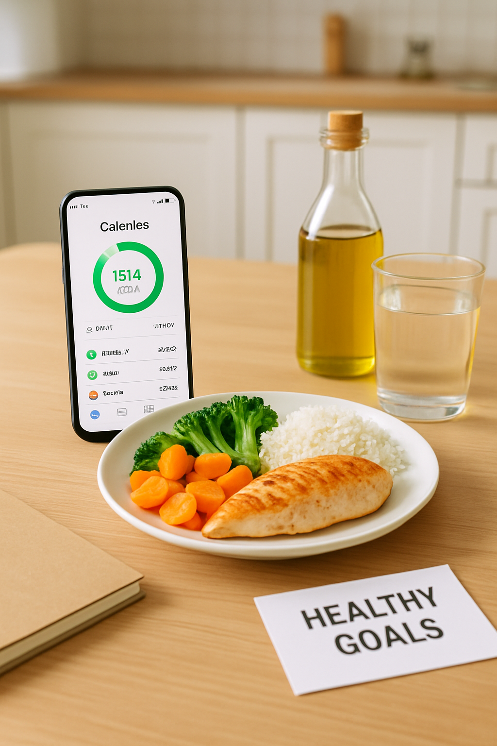 A smartphone running the SnapEat AI food tracker app, analyzing a healthy meal of salmon and vegetables, inspired by the Vinicius Jr diet.