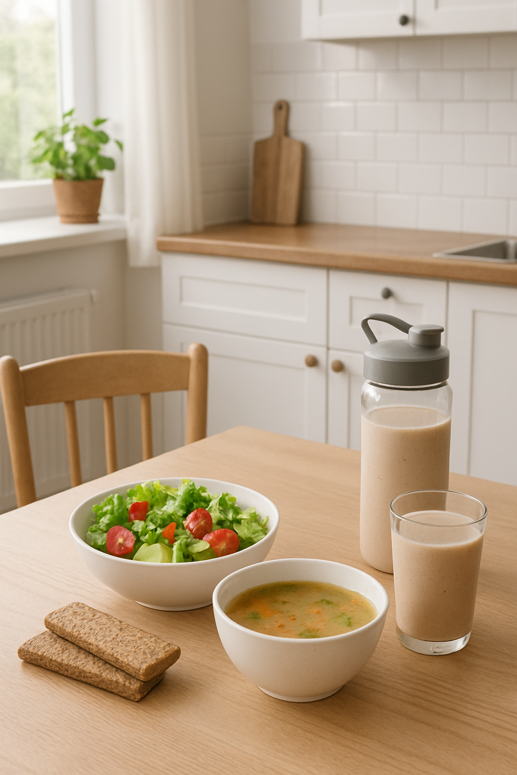 A healthy meal with fresh vegetables and lean protein, representing a sustainable diet plan.