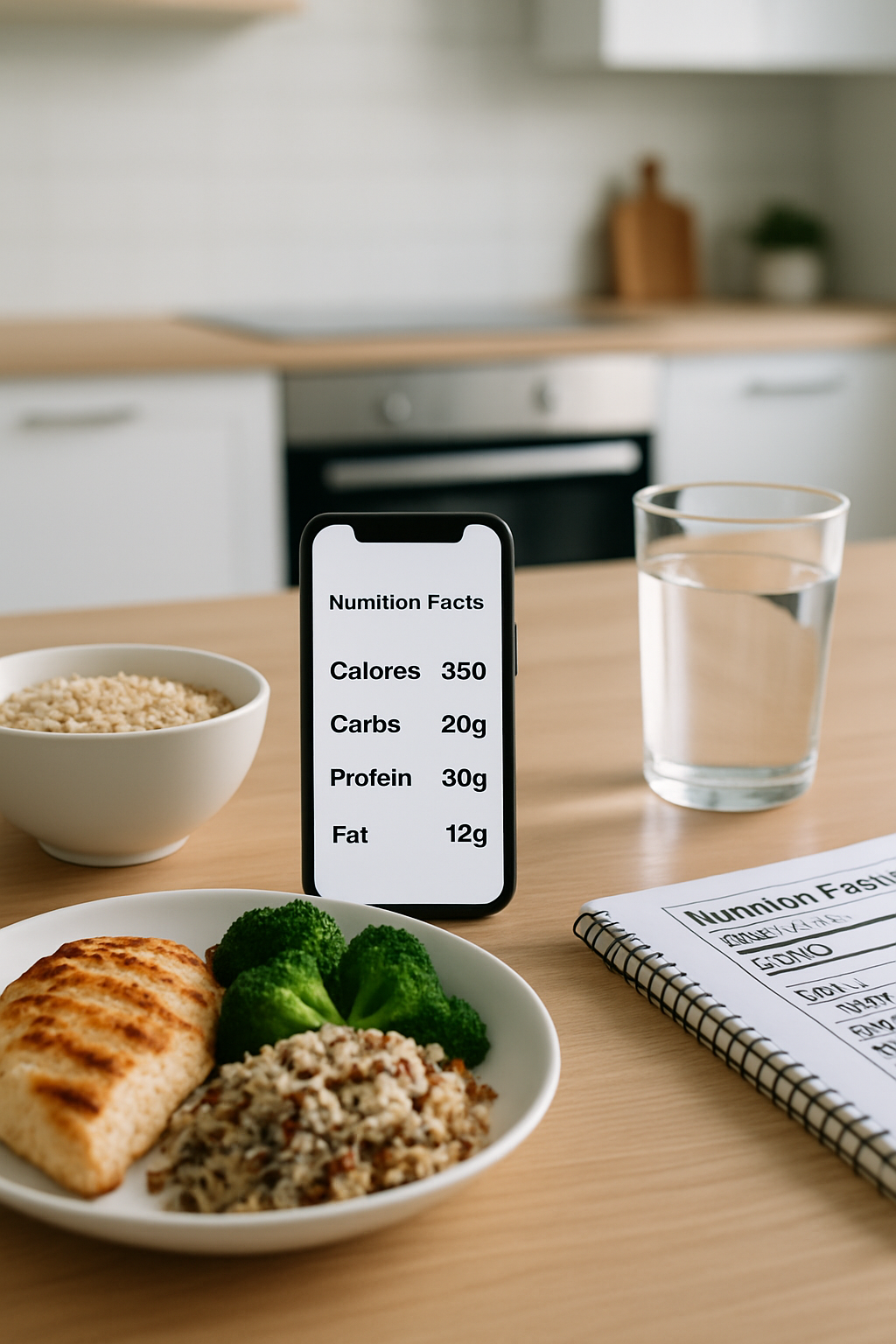 Two boxers facing off with a smartphone showing the SnapEat AI calorie counter app interface in the foreground, representing a boxing diet plan