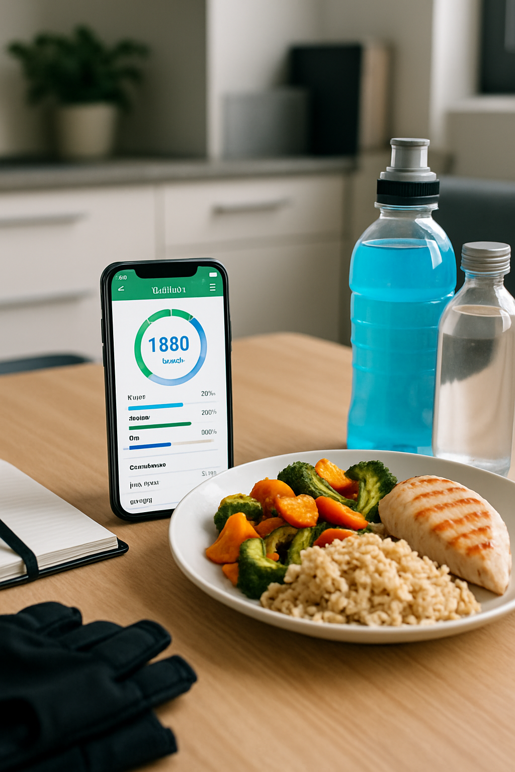 Basketball player reviewing their meal on a phone with the SnapEat AI nutrition tracking app
