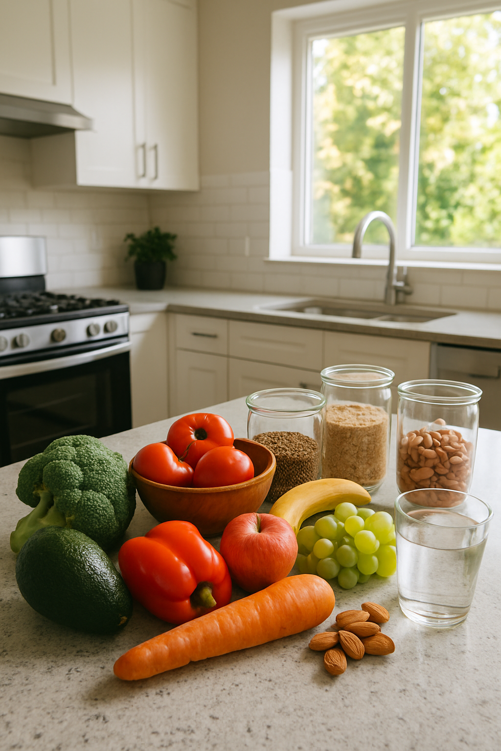 A healthy and balanced meal including fresh salmon, avocado, and vegetables, representing a successful weight loss strategy.