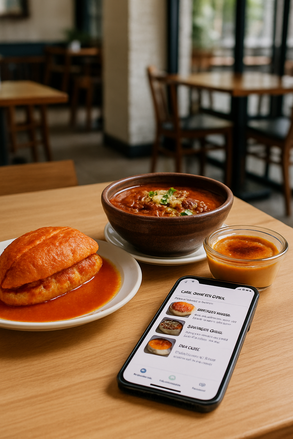 A person using the SnapEat AI food recognition app to track the calories in a traditional Guadalajara Torta Ahogada.