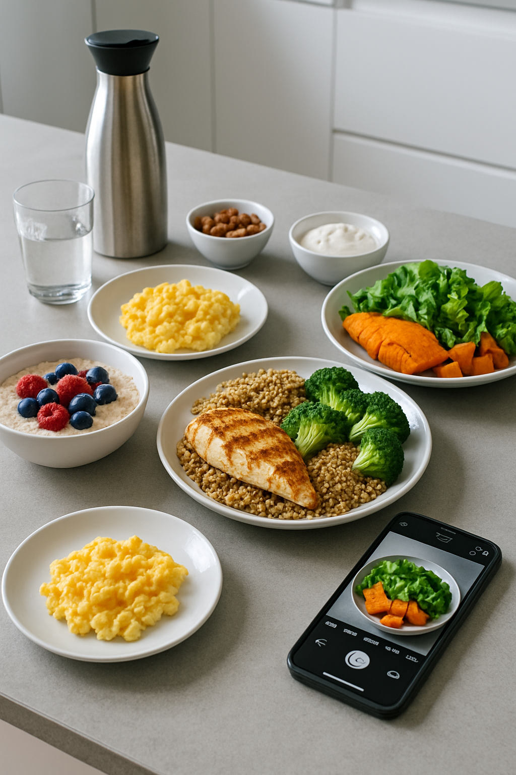 Basketball player reviewing their meal on the SnapEat AI nutrition tracker app to optimize athlete nutrition.