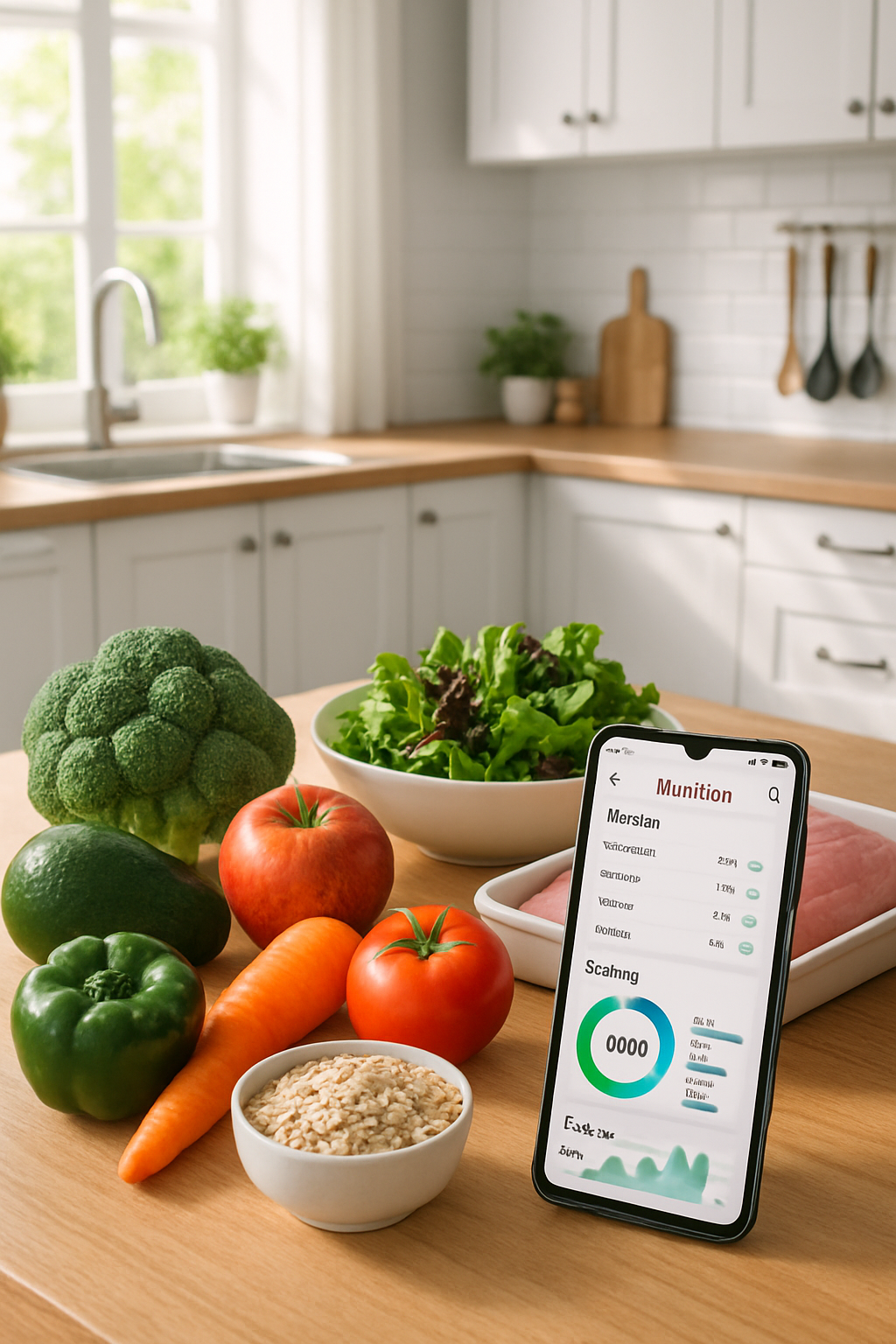 SnapEat AI app on a phone with healthy food and The Voice Winner 2025 using the app