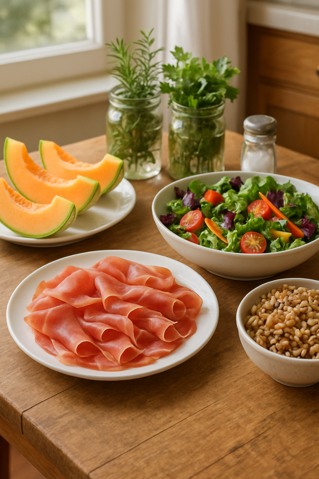 A smartphone displaying the SnapEat AI app interface, showing a photo of a meal with nutritional information overlaid.