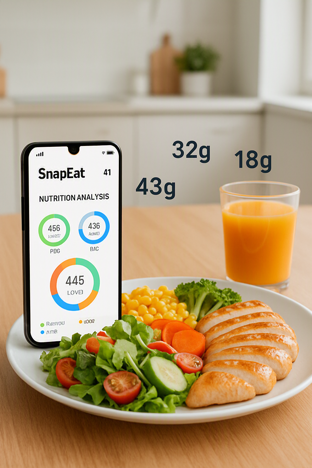Health influencer using SnapEat AI for influencer marketing success on their smartphone.