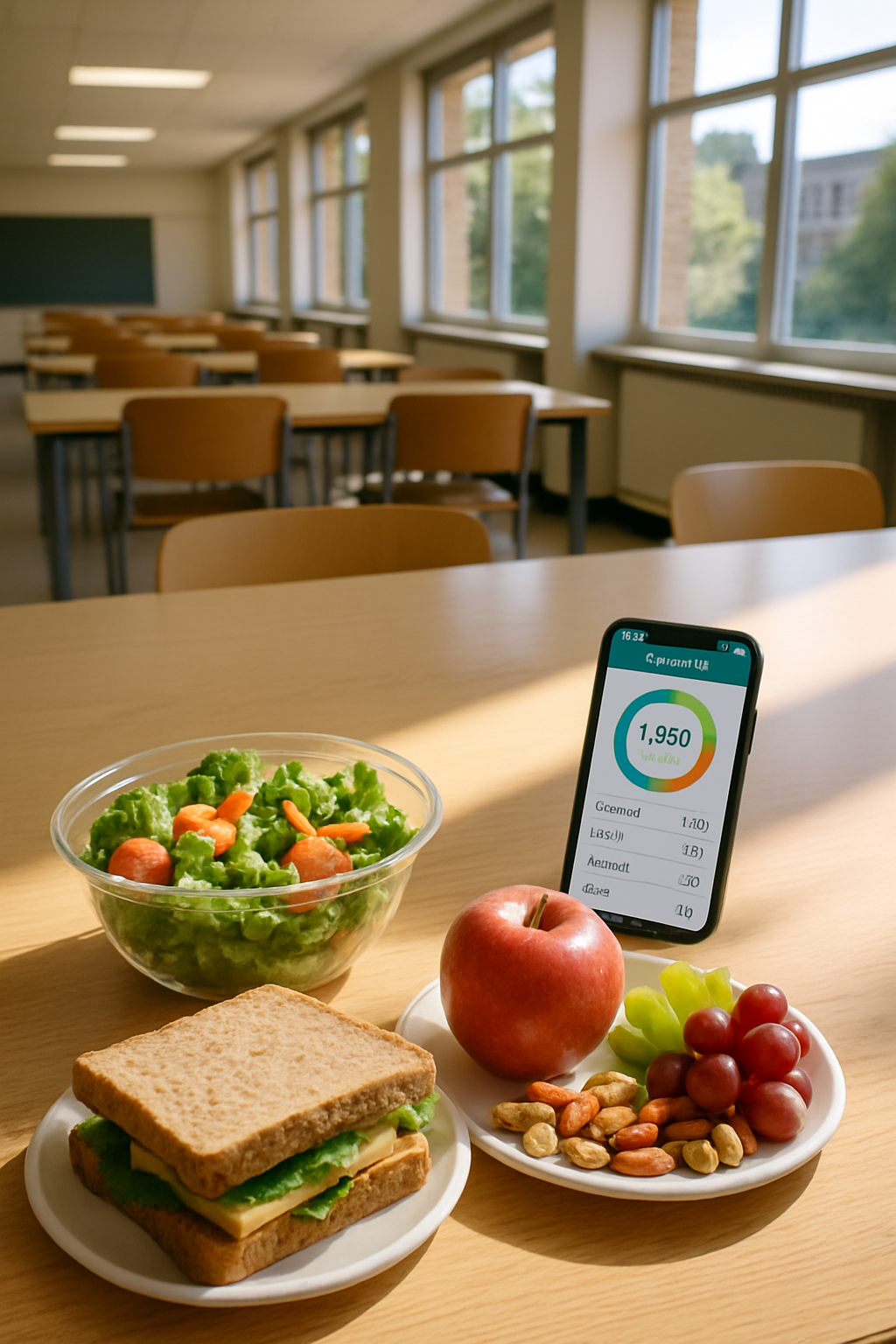 A confident student in a graduation cap, showing the connection between achieving health goals and graduation success with the SnapEat AI app.