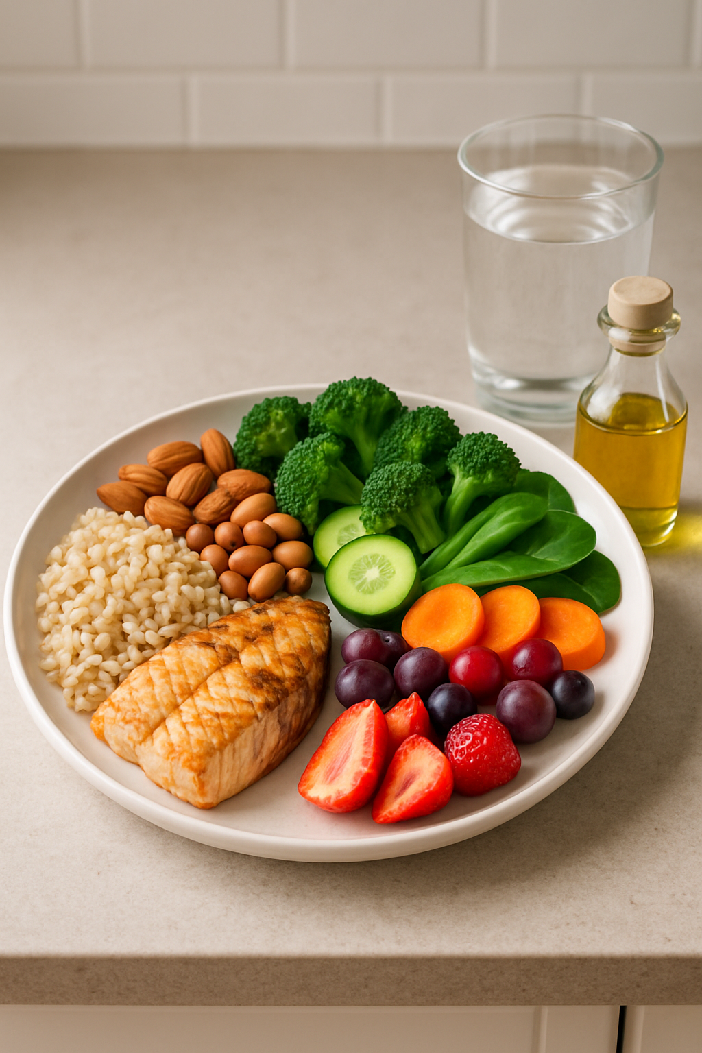 A smartphone displaying the SnapEat AI app interface next to a healthy salad.