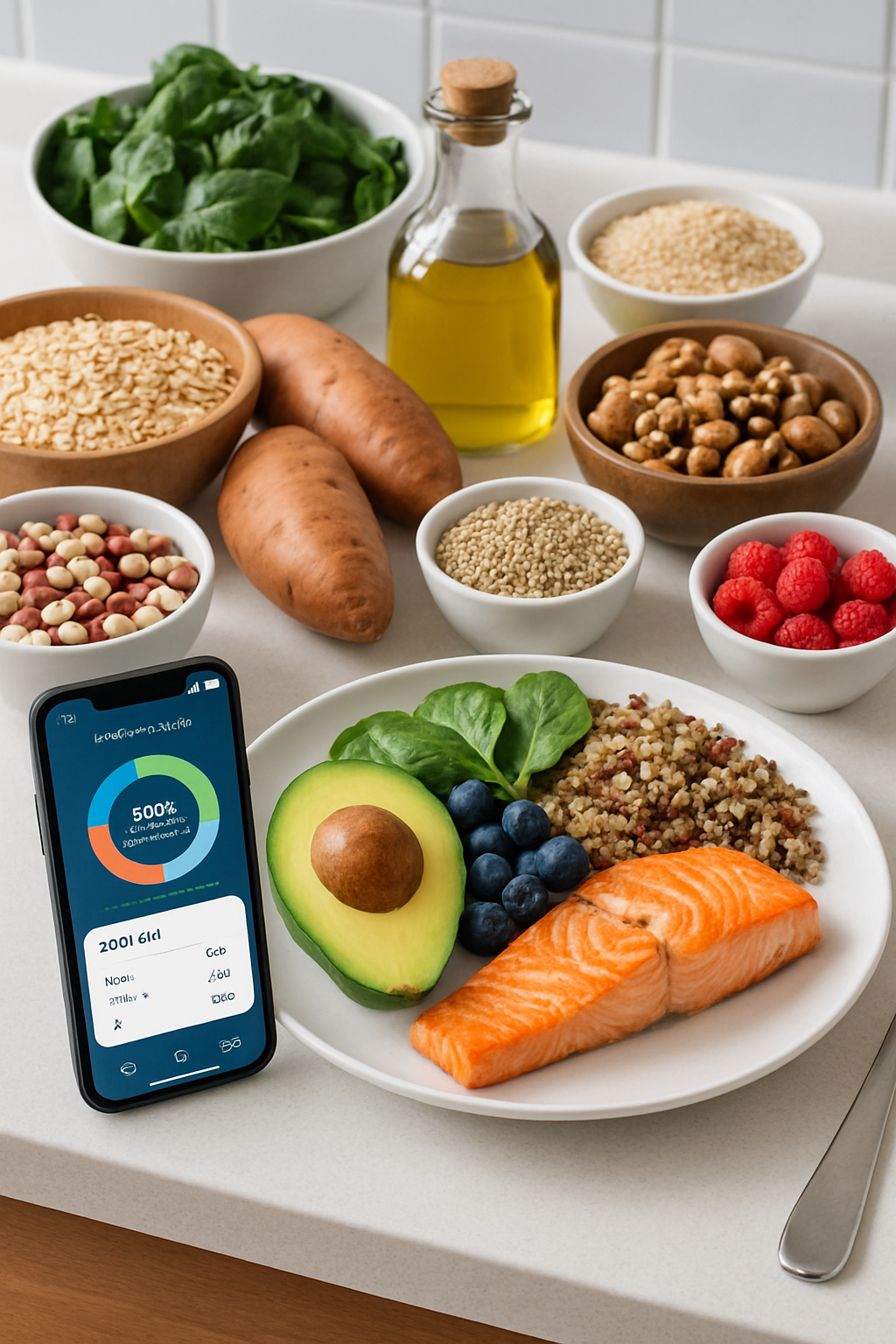 Lewis Hamilton focused on the racetrack, a symbol of peak athletic performance fueled by precision nutrition.