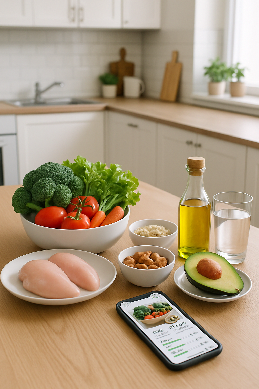 Man using the SnapEat AI calorie tracker app on his phone to log a meal by taking a photo.