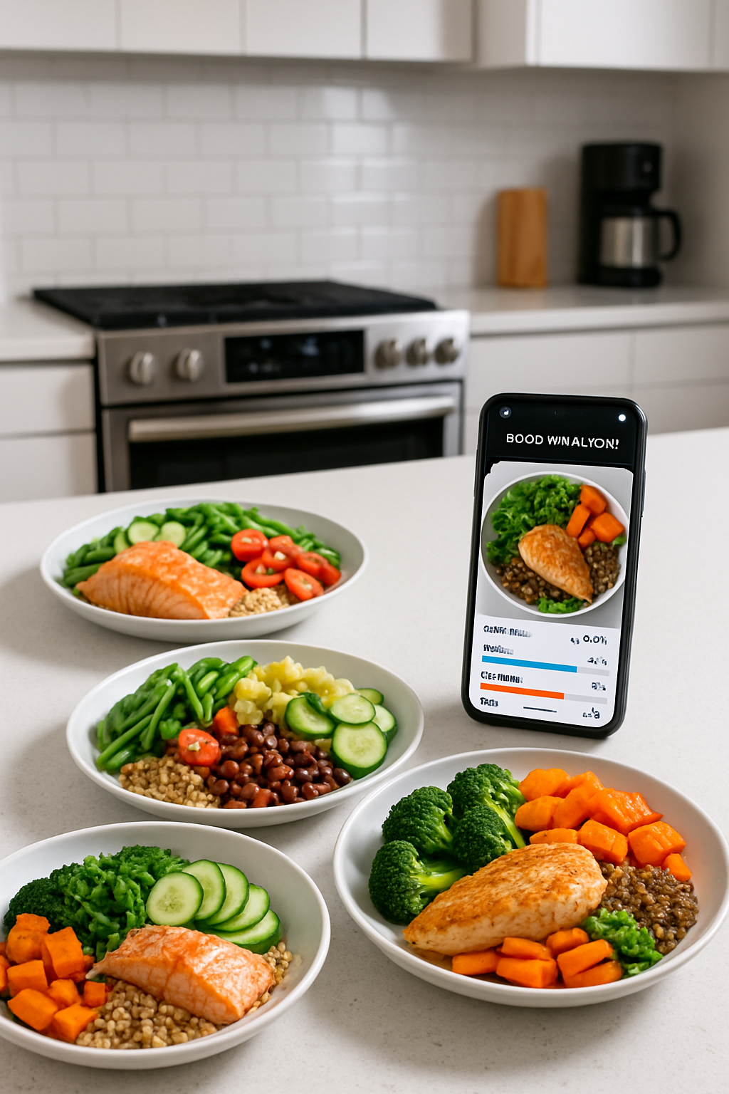A smartphone using the SnapEat AI feature within the artemisii app to scan a healthy meal for instant dietary analysis and personalized nutrition planning.