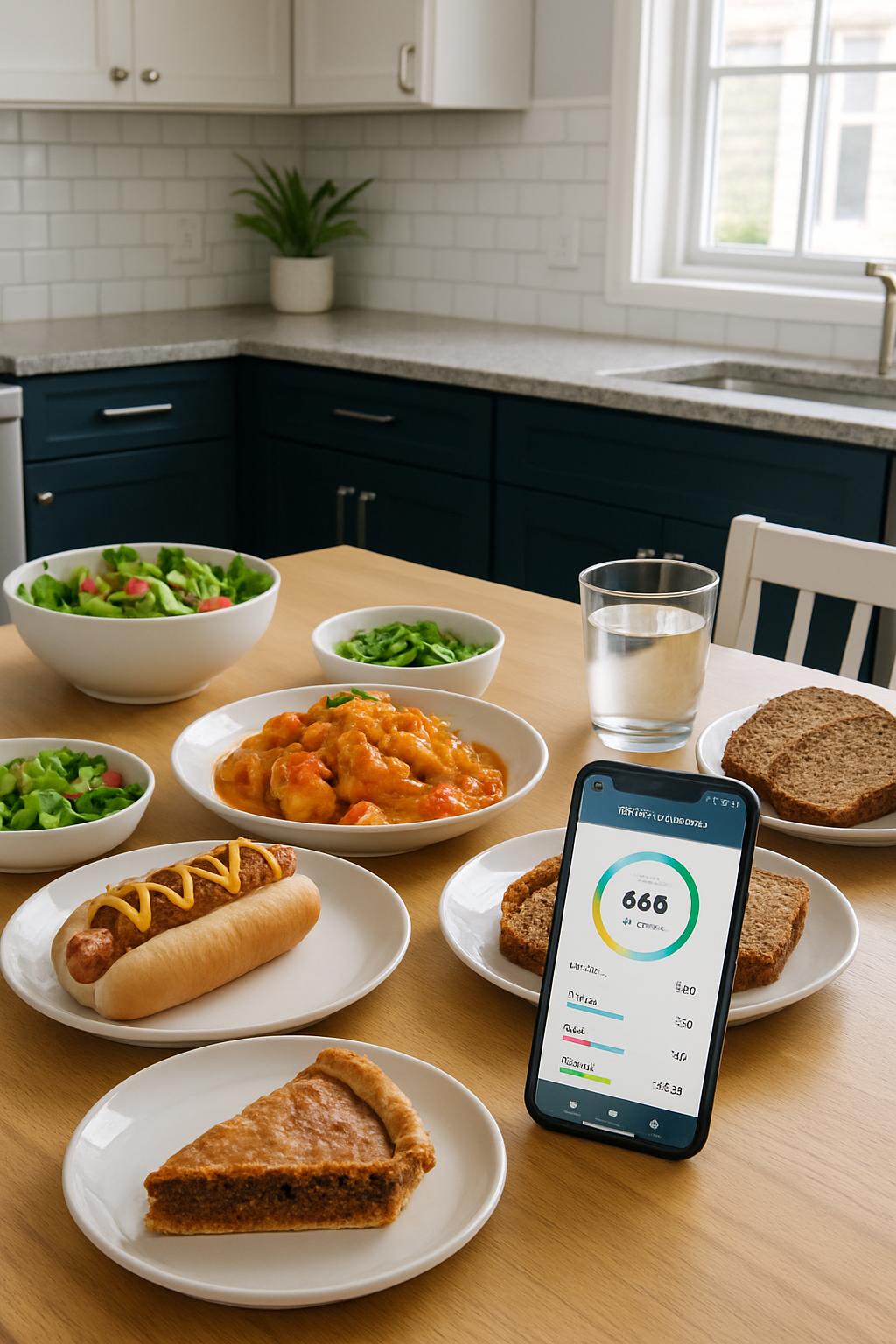 A collage showing Toledo's Tony Packo's hot dog and Louisville's Hot Brown sandwich with the SnapEat AI nutrition tracker app interface overlayed, demonstrating food analysis.