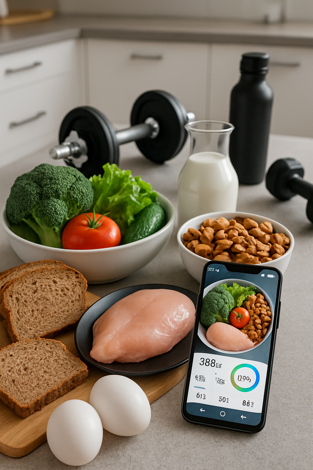 Man reviewing his men's nutrition plan on the SnapEat AI coach health tracking app.