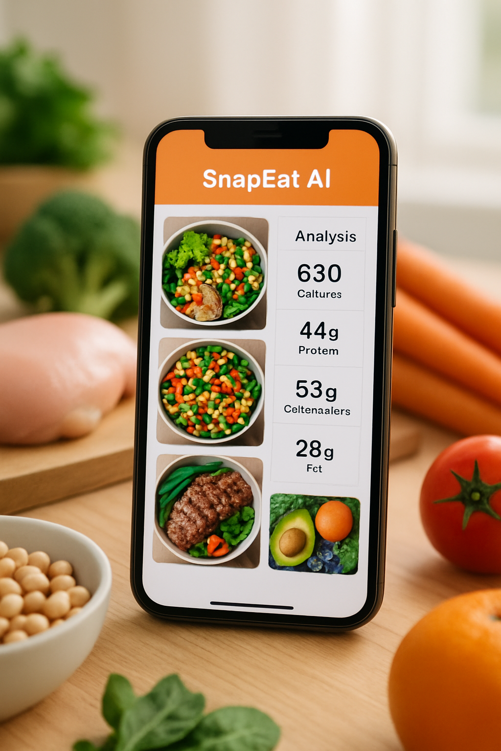 Couple using the SnapEat AI health accountability app on their phones to track meals and achieve health goals together.