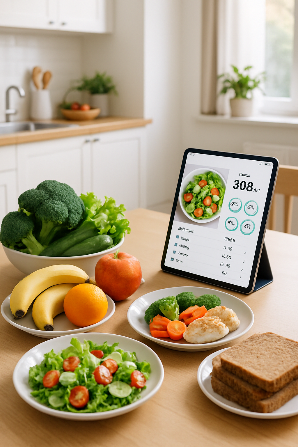 Friends using the SnapEat AI app to achieve health goals together as a team.