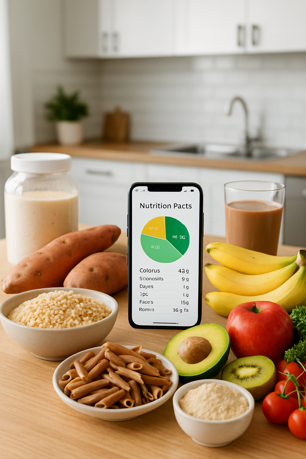 A football player from Timnas Indonesia analyzing a healthy meal on a plate, using the SnapEat AI nutrition tracker app on a smartphone.