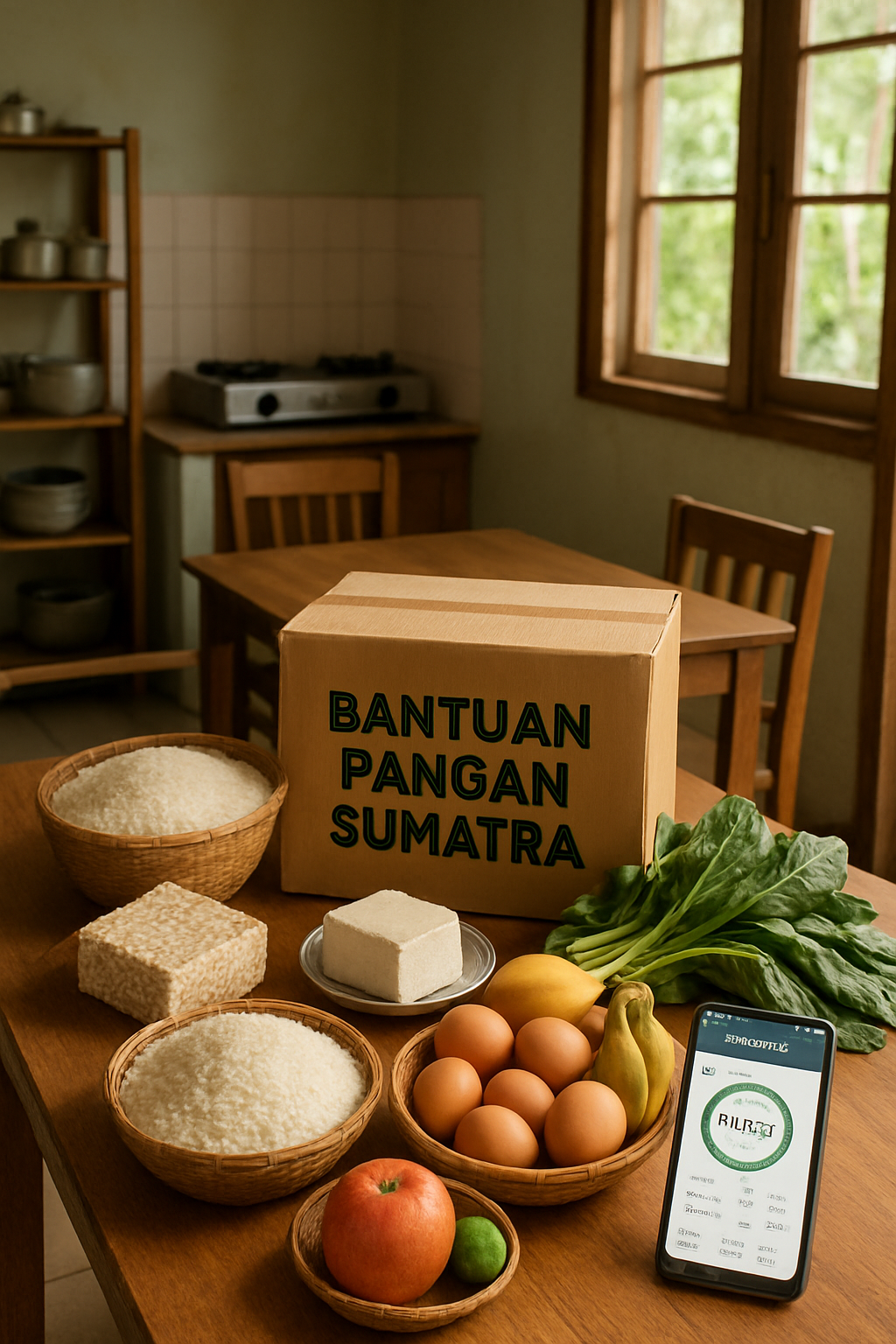 A person using the SnapEat AI app on their phone to analyze the nutritional content of a simple meal of rice and vegetables.