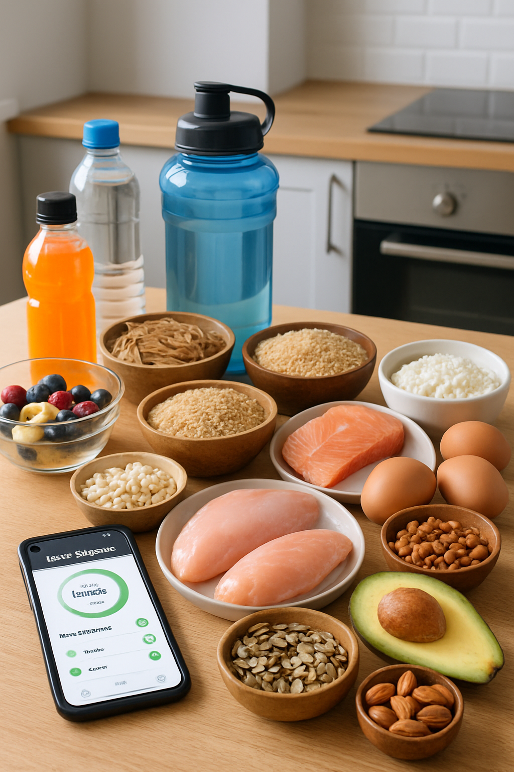 A balanced plate of athletic nutrition food, including chicken, quinoa, and vegetables, ready to be tracked with SnapEat AI.