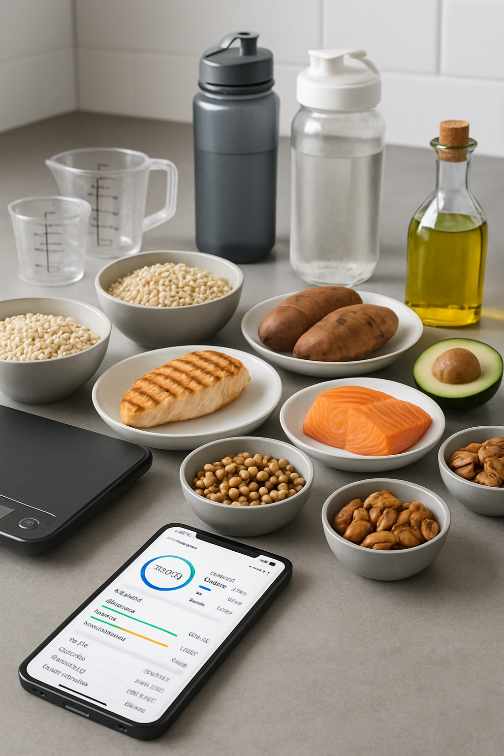 An athlete using the SnapEat AI nutrition coach on their phone to analyze a healthy meal for peak performance nutrition.