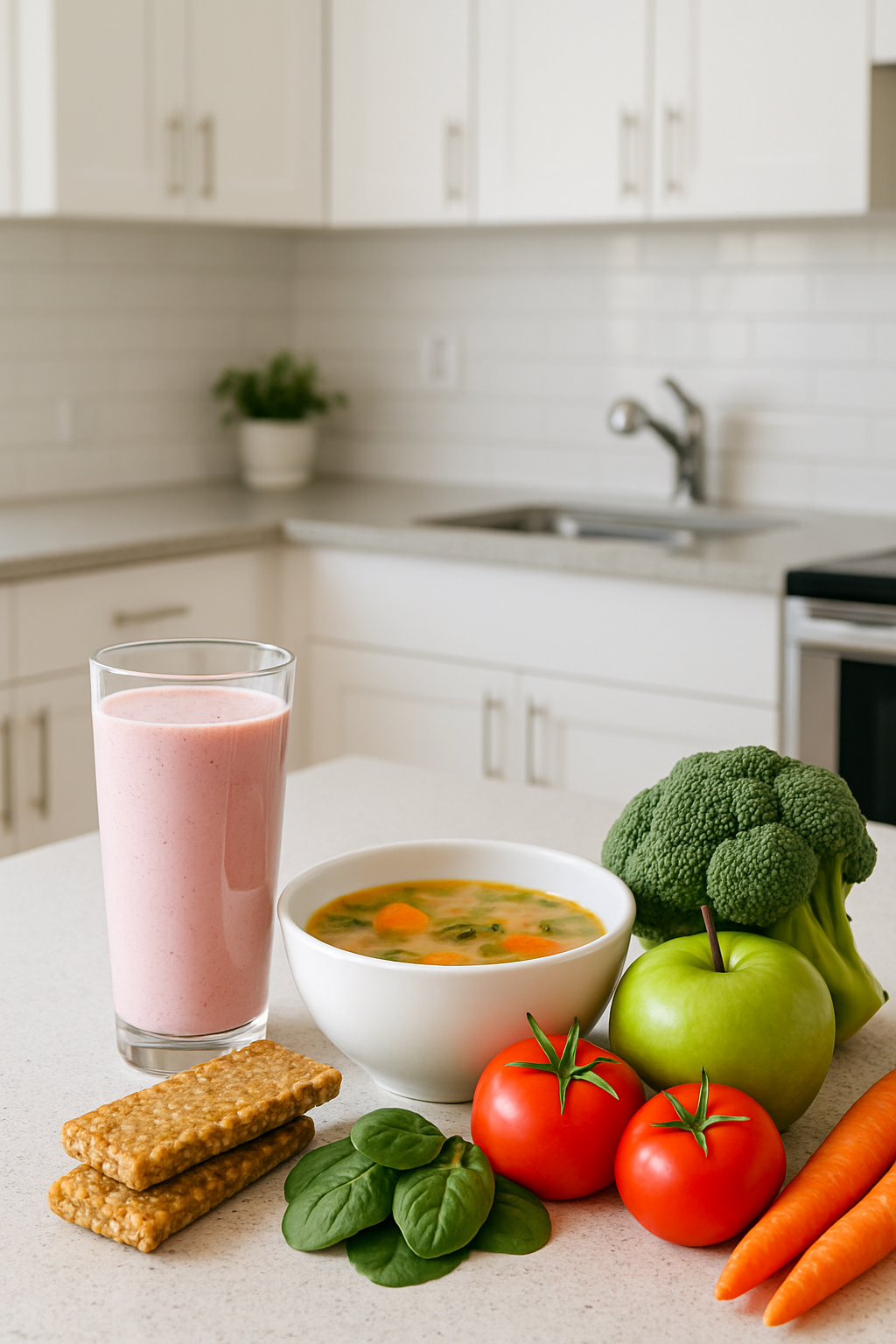 A smartphone displaying the SnapEat AI app interface next to a healthy meal, symbolizing smart nutrition tracking.