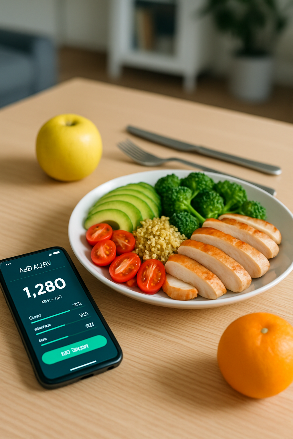 Sean 'Diddy' Combs using the SnapEat AI smart food tracking app on his smartphone.