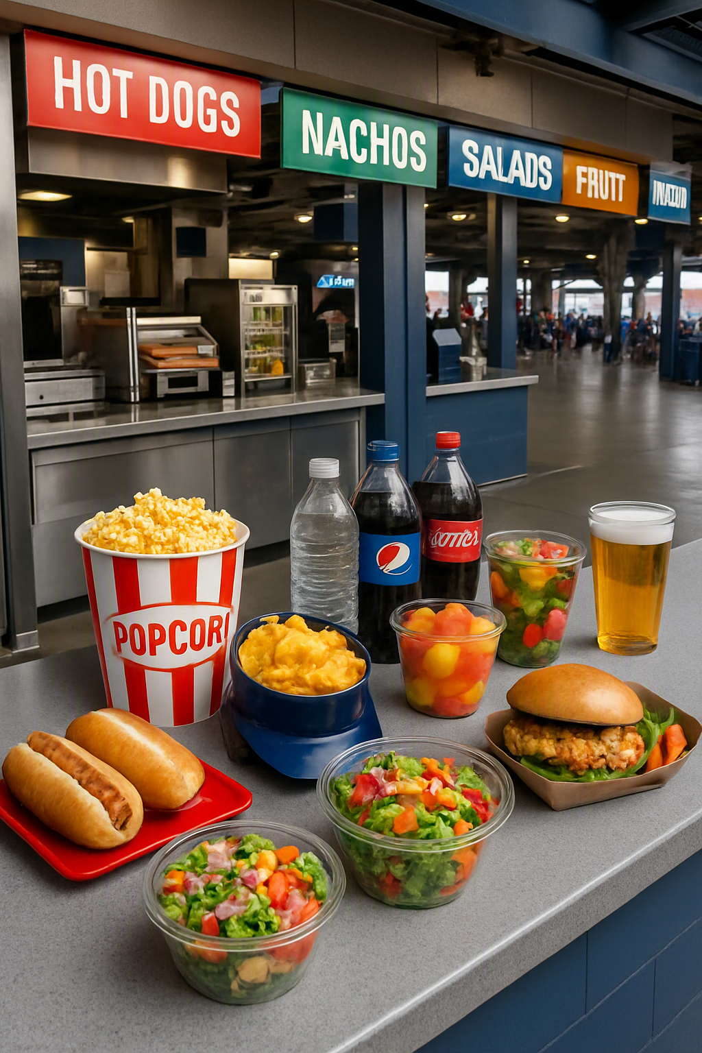 A split image showing a Chicago-style hot dog from a White Sox game and a Fenway Frank from a Red Sox game, illustrating the ballpark food calorie showdown