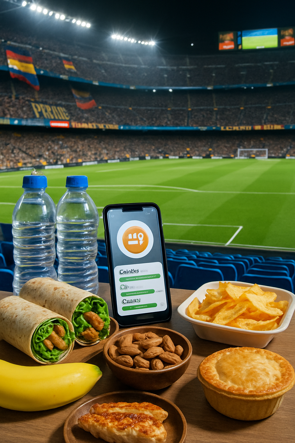 Man City fan energetically cheering at Etihad Stadium, illustrating the importance of game day nutrition.