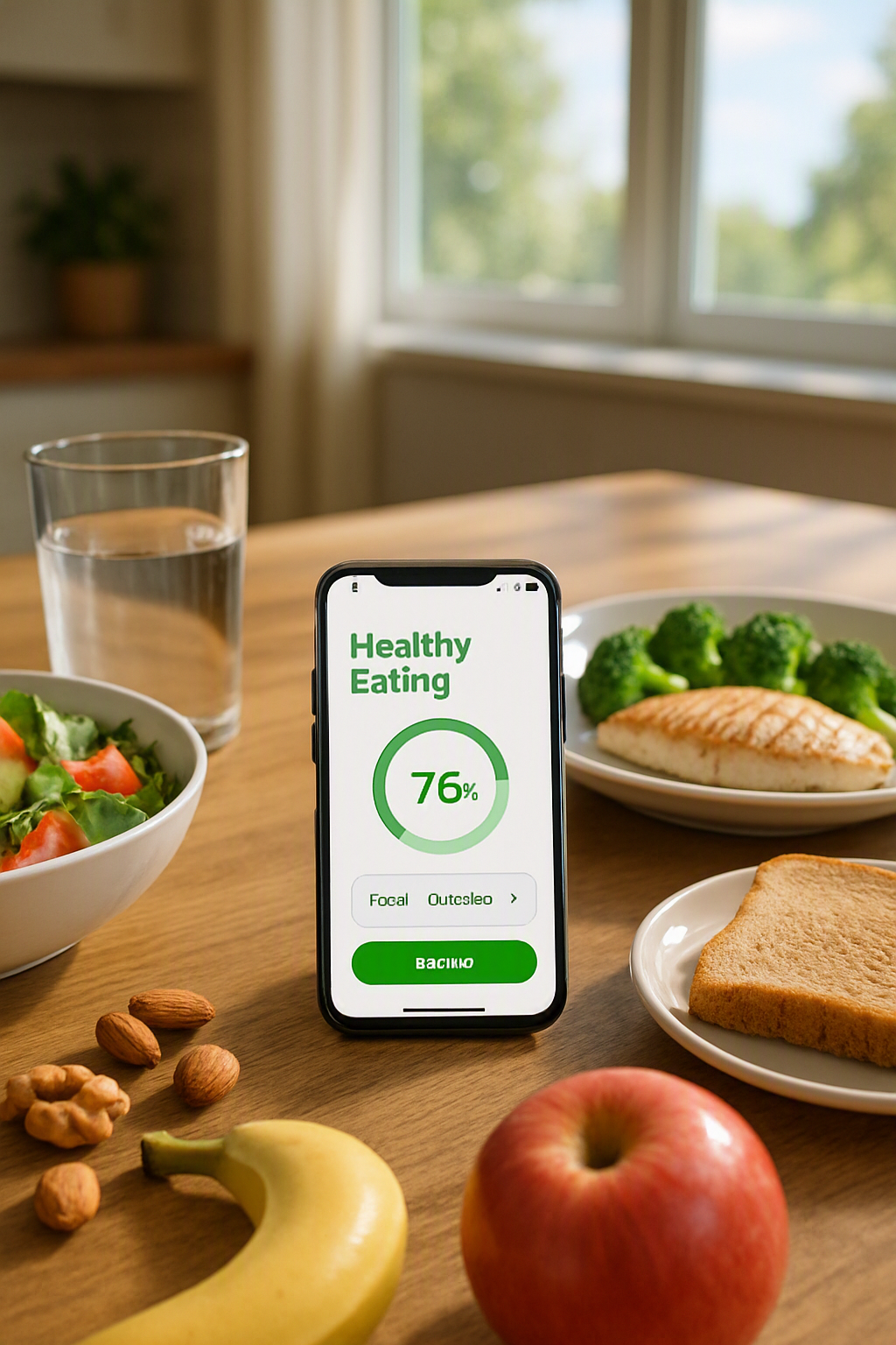 A person in Twin Falls using the SnapEat AI app to get nutritional information from a photo of their meal.