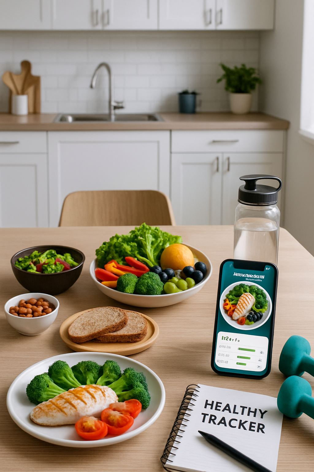 A smartphone screen showing the SnapEat AI food tracker app analyzing a photo of a healthy meal with salmon and vegetables.