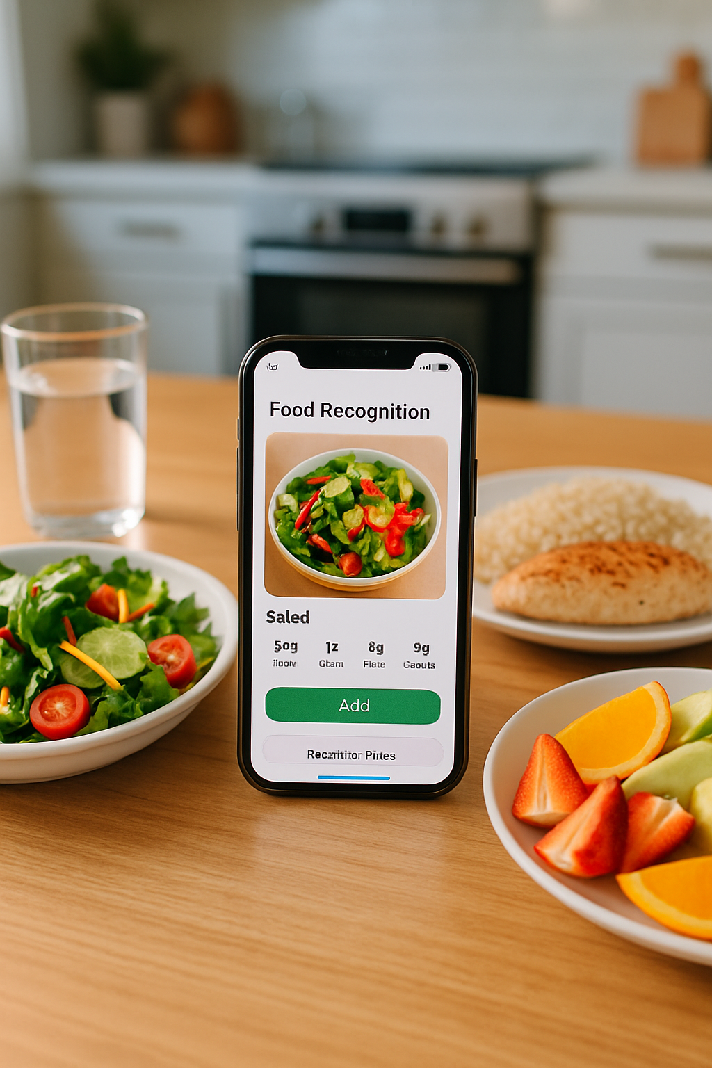 Marcela Mistral using SnapEat AI to instantly log her nutritious meal by snapping a photo.