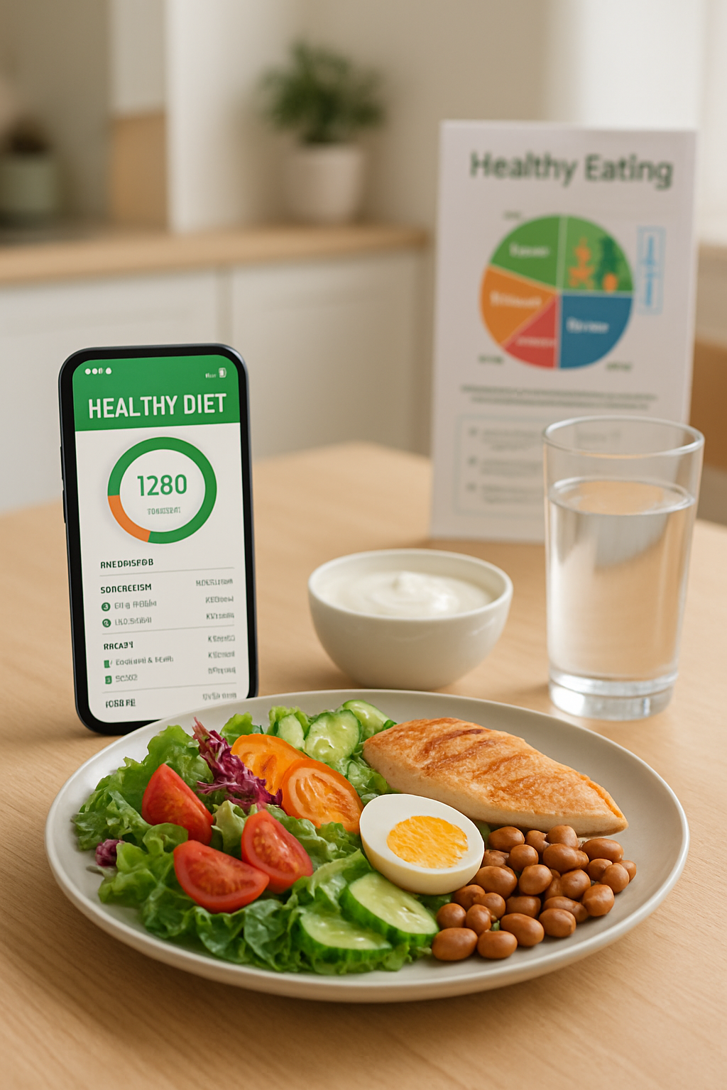 A person using the SnapEat AI nutrition coach app to track their meal, with a Kansas City Chiefs game on a TV in the background.