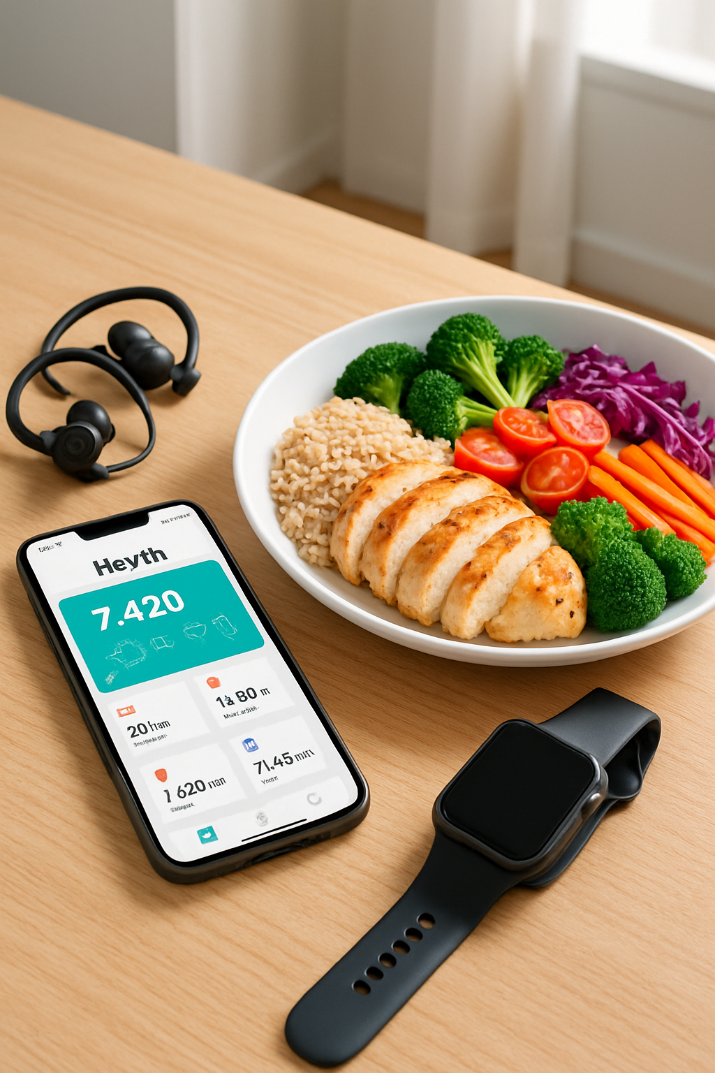 The SnapEat AI app interface on a smartphone showing smart food tracking from a photo, with the MLS logo signifying the partnership.
