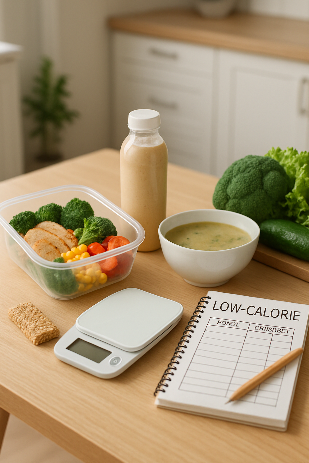 A smartphone displaying the SnapEat AI app next to a healthy meal.