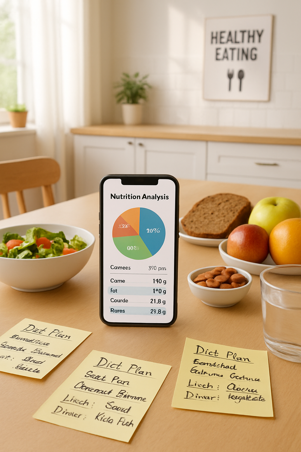 A smartphone showing the SnapEat AI nutrition tracker app interface with a meal photo, illustrating how to manage diet overwhelm.