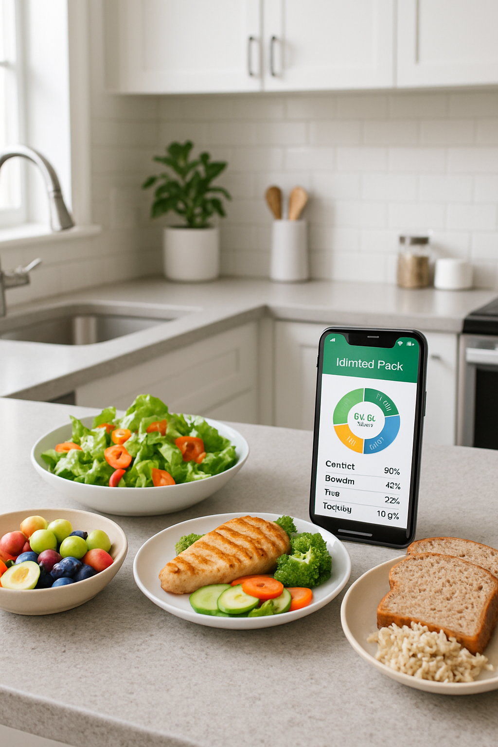 Bayern Munich fan using the SnapEat AI meal tracking app on a smartphone to track their food by photo.
