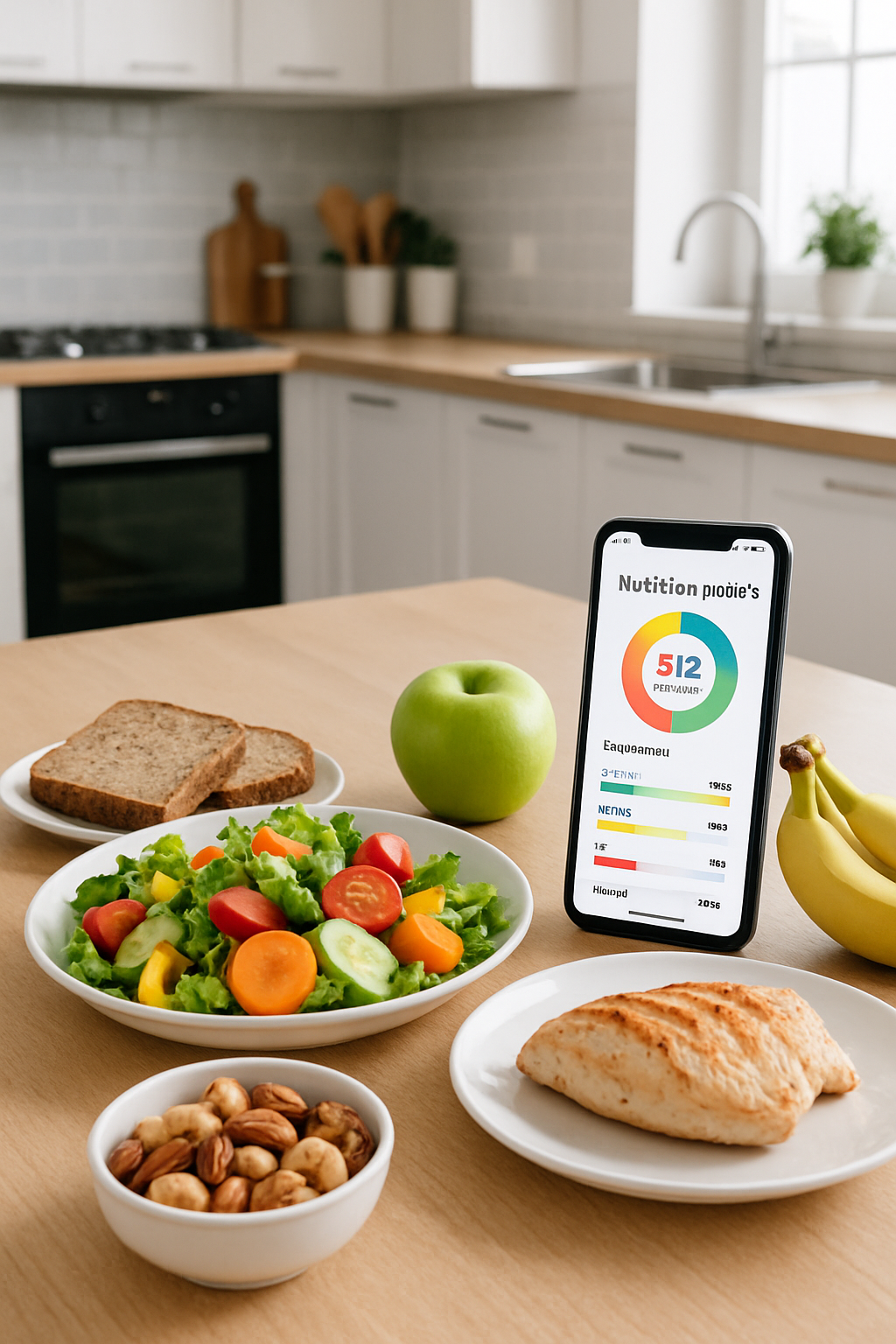A person using the SnapEat AI smart food tracker app by taking a picture of their healthy meal to achieve their #añoNuevo2026 goals.